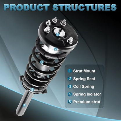 171691 Front Strut Complete Assembly Compatible with 1998-2002 Honda Accord - size: 171691R 171691L