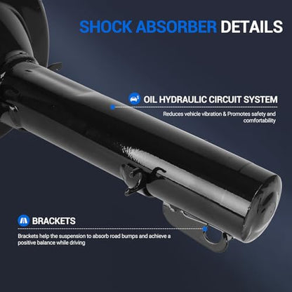 Autoround 171525 Front Shock Absorber Kit Fits Volkswagen Jetta 1999-2005