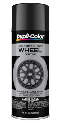 Dupli-Color Wheel Paint, Gloss, Black, 12 oz - color: Black, size: 12 Ounce (Pack of 1)