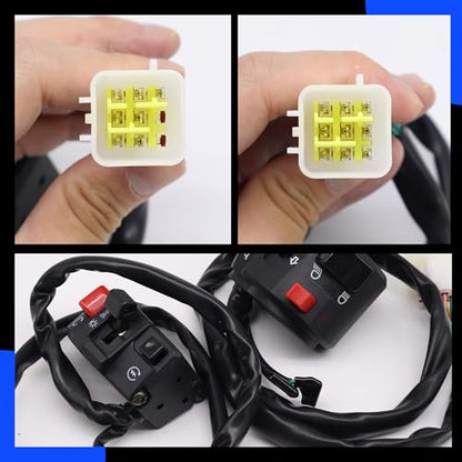 7/8" 22mm Motorcycle Switches Motorbike Horn Button Turn Electric Fog Lamp Light Start Handlebar Controller Switch OXCBKGLM005