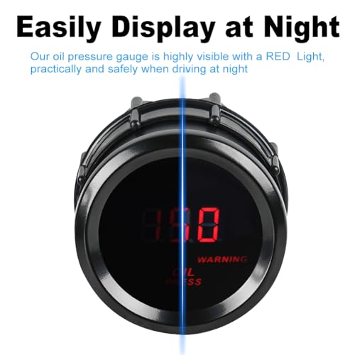 2inch 52mm Oil Pressure Gauge 0-150 PSI DC12V Press Gauge Meter Kit - color: Oil Pressure Gauge