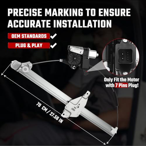 751-711 Front Passenger Side Power Window Regulator with Motor Assembly Compatible with Ford F-350 2013 2014 2015 2016,F-250/F-450 Super Duty 2013-2016 Replace CC3Z2523200B CC3Z2523200D - size: Front Left, style: 751-711