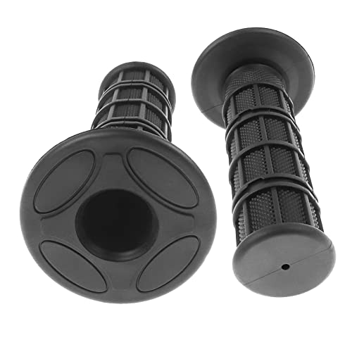 FLYPIG Universal 22mm 7/8" Motorcycle Handlebar Grips Bike Grips Non Slip Rubber Hand Grips for Honda Yamaha Suzuki Kawasaki KLX CRF YZF XR Polaris Arctic Cat Off Road Dirt Bike Handle Grips - color: black