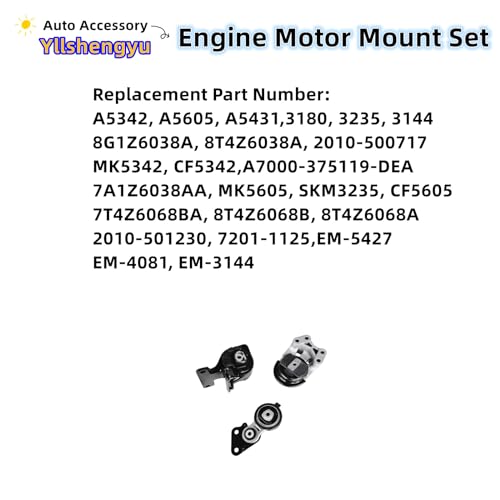 Engine Motor Mount Kit for Edge 2007-2014 & MKX 2007-2015 - size: 2007-2014 Ford Edge 3.5L