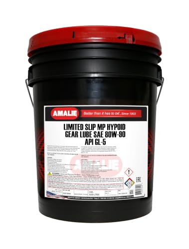 AMALIE Multi Purpose Hypoid Limited Slip Gear Oil GL-5 80W90 (160-73024-25) 5 Gallon Pail | Made in USA