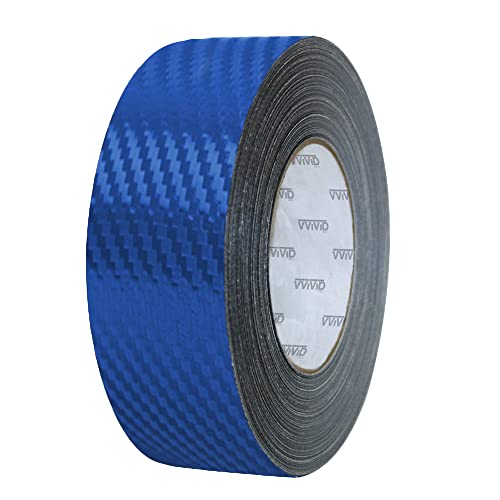 VViViD Dry Carbon Fibre Detailing Vinyl Wrap Tape 2 Inch x 20ft Roll DIY (Electric Blue) - color: Carbon Fiber Blue