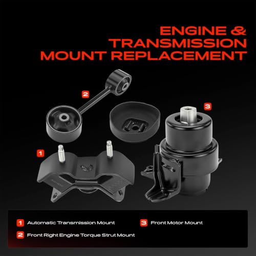 A-Premium Engine Motor and Transmission Mount Kit, with Torque Strut Mount