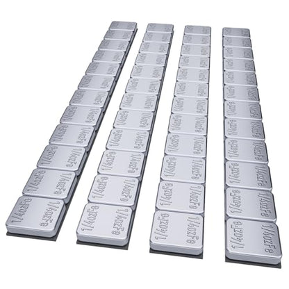 MIKKUPPA 1/4oz Adhesive Stick on Wheel Weights, Chrome 0.25oz, 12oz/Box - color: Chrome, size: 48 PCS