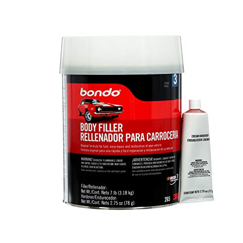 Bondo Body Filler, Original Formula for Fast, Easy Repair & Restoration for your Vehicle, 00265, Filler 6.30 lb and Hardener 2.75 oz, 1 Can