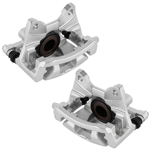 Rear Disc Brake Caliper Assembly with Bracket fit for Jeep Wrangler 2007-2017, Liberty 2008-2012, Wrangler JK 2018, for Dodge Nitro 2007-2011, Rear Left / Right Caliper Set with 2PC, 18-B5046 18-B5047