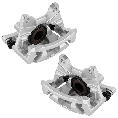 Rear Disc Brake Caliper Assembly with Bracket fit for Jeep Wrangler 2007-2017, Liberty 2008-2012, Wrangler JK 2018, for Dodge Nitro 2007-2011, Rear Left / Right Caliper Set with 2PC, 18-B5046 18-B5047