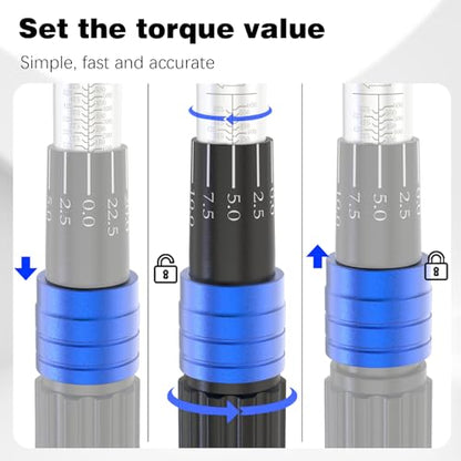 SuZhi 3/4 Inch torque wrench 100-600 ft lb /135.6-813.6 N.M/Aluminum Alloy handle & Cr-Mo Material Head, Heavy Duty, Professional,Dual Direction, Store in Solid Case - size: 3/4 1pc