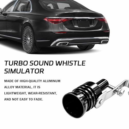 2PCS Turbo Whistle for Exhaust Pipe, XL Aluminum Alloy Car Exhaust Sound Booster, Universal Turbo Sound Exhaust Muffler Pipe Whistle Car Roar Maker, Exhaust Tip Sound Enhancer for SUV Sedan Truck
