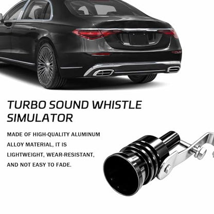 2PCS Turbo Whistle for Exhaust Pipe, XL Aluminum Alloy Car Exhaust Sound Booster, Universal Turbo Sound Exhaust Muffler Pipe Whistle Car Roar Maker, Exhaust Tip Sound Enhancer for SUV Sedan Truck