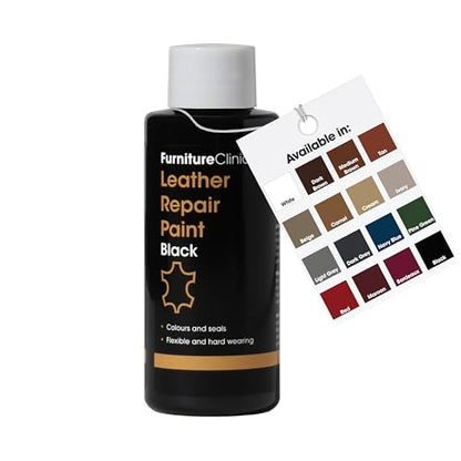 Furniture Clinic Leather Repair Paint, Color and Finish, Black - color: Black, size: 50ml / 1.7oz
