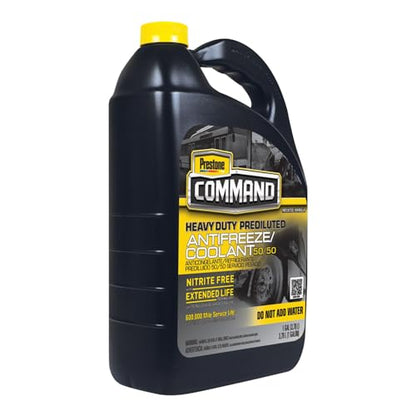 Prestone AFC12100-6PK Command Heavy Duty Nitrate-Free Extended Life 50/50 Antifreeze, 1 Gallon (Pack of 6)