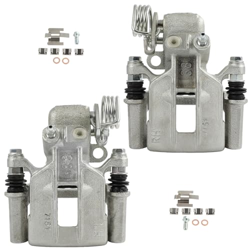 cciyu Rear Left & Right Disc Brake Calipers Assembly w/Bracket - size: Rear[18B4545+18B4544]