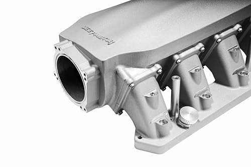 Cast Hemi GenⅢ Intake Manifold 102mm For Mopar Dual Throttle Body bolt with Fuel Rail Kits and Burst Panel Flange (Satin) - color: Satin