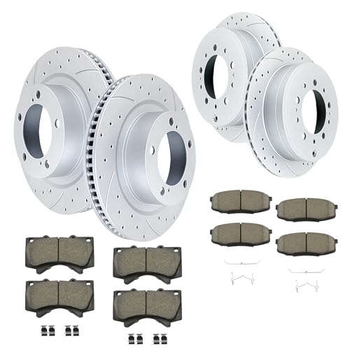 Acinoparts Front (13.90") and Rear(13.58") Brake Kit for 2008-2021 Toyota - size: HMBK22201