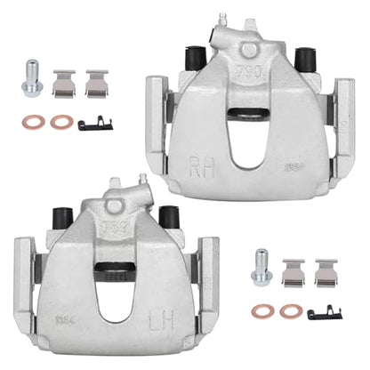 SCITOO Front Left+Right Brake Calipers with Bracket 18B4948 18B4949 - size: Front[18B4948 & 18B4949]Silver