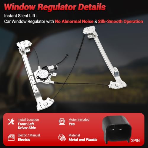 PZ 741-430 Power Window Regulator with Motor Assembly Compatible with Ford F-150 2004-2008 (Extended Cab Only), Front Left Driver Side - style: 741-430