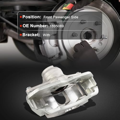 cciyu Front Right Disc Brake Caliper Assembly with Bracket 18B5069 - size: Front Right[18B5069]