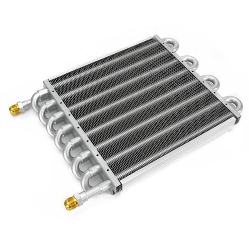 Universal 1/2" Transmission Oil Cooler Aluminium alloy 16 Pass Tube & Fin Sliver - color: Sliver, size: 16 Pass