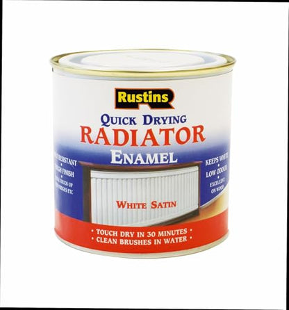 Rustins Quick Drying Radiator Enamel Satin 250ml