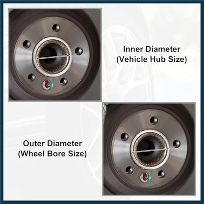 4pcs OD 71.6mm to ID 67.1mm Aluminium Alloy Car Hub Centric Rings Wheel Bore Center Spacer Automotive Parts