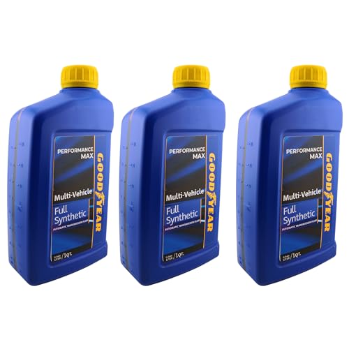 Goodyear Full Synthetic Multi-Vehicle/Universal Automatic Transmission Fluid Performance Max – 1 Quart (Pack of 3)