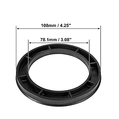 X AUTOHAUX 4pcs Plastic 78.1mm ID to 108 mm OD Car Hub Centric Rings Wheel Bore Center Spacer - size: 108mm