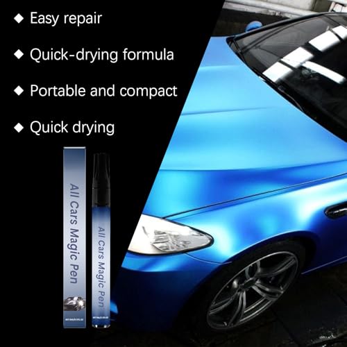 All Cars Magic Pen, 2 Packs, Weatherproof Cars Scratch Fix Pen, All Car Magic Pen Removes Kit Surface Marks Any Vehicle Color, Magic Car Scratch Remover Pen, Provides Quick Repair Paint