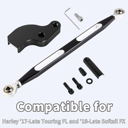M8 Ez Shift +Shifter Linkage Kit for Harley '17-Late Touring FL and '18-Late Softail FX，Black - color: Black, style: 2pc for M8