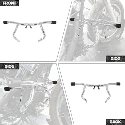 Engine Guard Flat Out Crash Bar for Harley Touring Street Glide Road Glide Road King Electra Glide CVO Ultra Limited 2014-2025 (Chrome) - color: Chrome