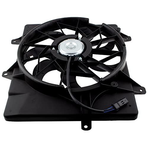 BOXI 620-440 Radiator Condenser Cooling Fan Assembly Fits for Chrysler PT Cruiser 2001-2008 2.4L L4 with 3-Pin Connector (Replaces 5017407AA)