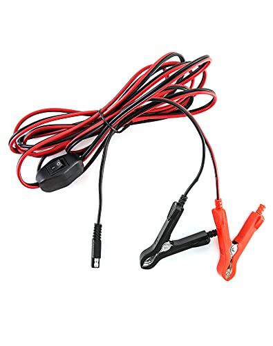 QWORK Wire Harness with Clamps, 11.5 Ft 16AWG Wire Harness, SAE Extension Cables(On-Off Switch) for 12V ATV, UTV, Tractor or Water Pumps - style: 11.5 Ft