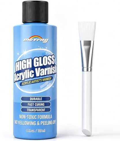 Clear Acrylic Paint Sealer, High Gloss Varnish for Acrylic Painting - color: Gloss