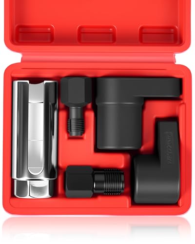 DAYUAN 5Pcs O2 Oxygen Sensor Socket Set, Oxygen Sensor Remover Tool Kit - size: 5Pcs-Red