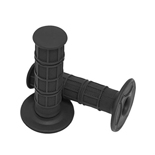7/8" Motorcycle Hand Grips Dirt Bike Motocross Gel Handlebar 2PC - color: Black