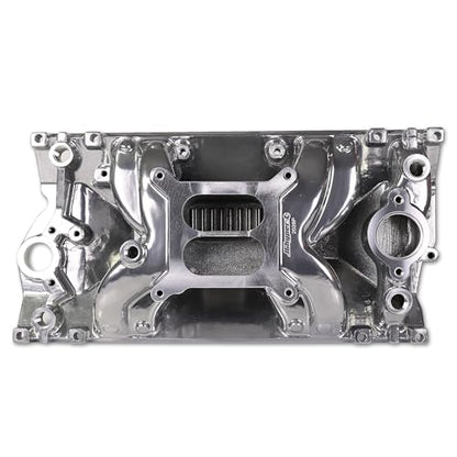 7516 52028 Air Gap Vortec Intake Manifold for SBC 350 V8 Polished - size: C-2028 Polished