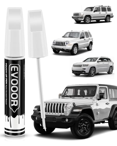 PW1/SW1 Stone White Touch Up Paint Compatible with JeepExact Match 2 in 1 Touch up Paint for Chips and Nicks Repair - color: Stone White(PW1/SW1) Compatible with Cherokee/Commander/Compass/Grand-Cherokee/Liberty/Patriot