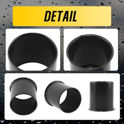 2Pcs 3.19" Stainless Trailer Wheel Center Caps, 3.52" H Matte Black - color: Matte Black, size: 3.19" Hub 3.52"H