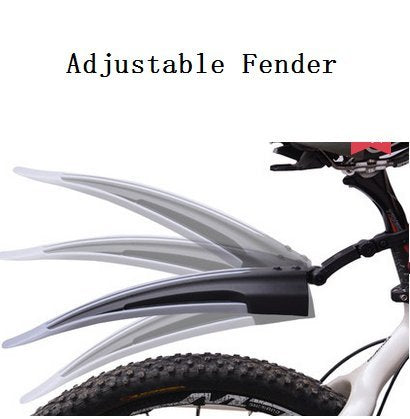 BlueSunshine Adjustable Road Mountain Bike Bicycle Cycling Tire Front/Rear Mud Guards Mudguard Fenders Set (Yellow + Black) - color: Yellow + Black