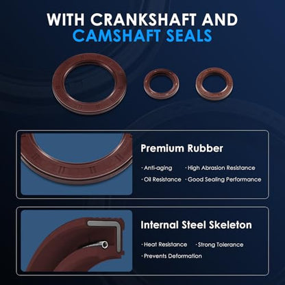 ECCPP Timing Belt Kit with Water Pump Compatible For Hyundai