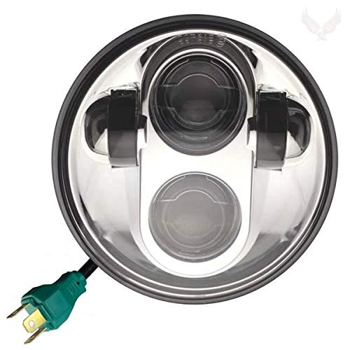 Eagle Lights 5.75 Inch LED Headlight Kit for Honda VTX With Bracket and Hardware - Plug and Play Fits 2002-2008 VTX 1800, 1300 Gen II Chrome - color: Chrome Generation II