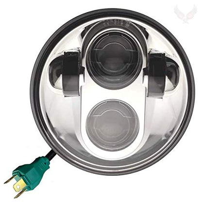 Eagle Lights 5.75 Inch LED Headlight Kit for Honda VTX With Bracket and Hardware - Plug and Play Fits 2002-2008 VTX 1800, 1300 Gen II Chrome - color: Chrome Generation II