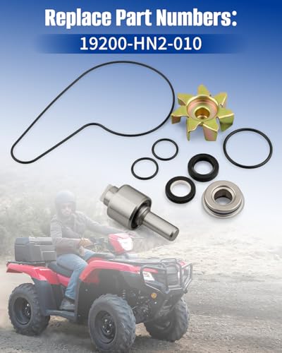 Water Pump Fit for Honda ATV Fourtrax 4T TRX500FA, Foreman Rubicon TRX500FA TRX500FPA TRX500FGA 2001-2014 Replace 19200-HN2-010