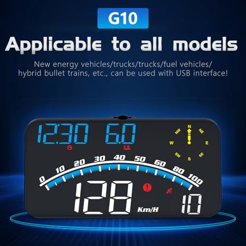 GPS Speedometer Digital HUD Multifunctional for All 5V Vehicle
