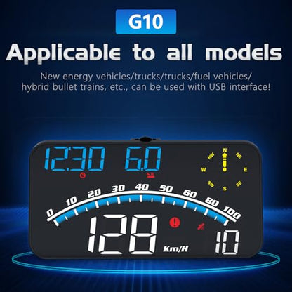 GPS Speedometer Digital HUD Multifunctional for All 5V Vehicle