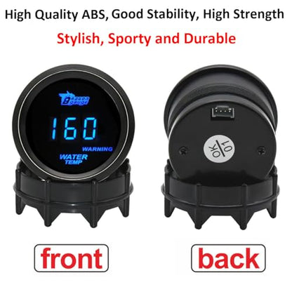 Car Water Temperature Gauge 12V Auto Water Temp Gauge Fahrenheit - color: Blue Light Water Temp Fahrenheit